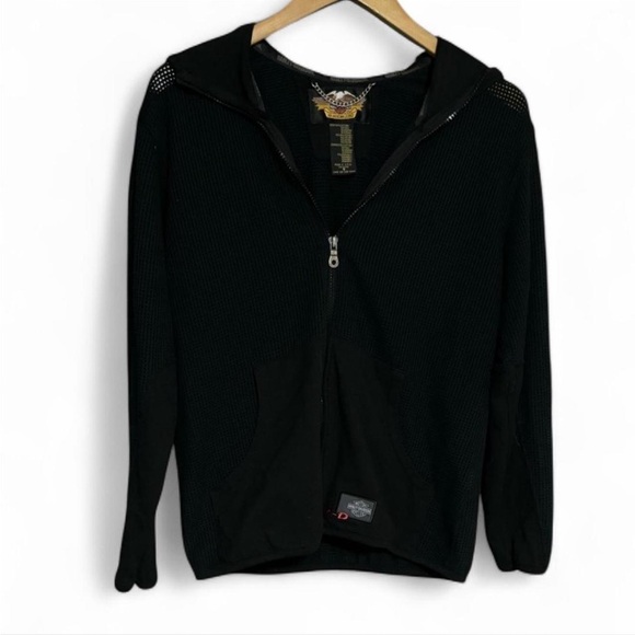 Harley Davidson Vintage Thin Mesh Riding Zip Up - Picture 1 of 4